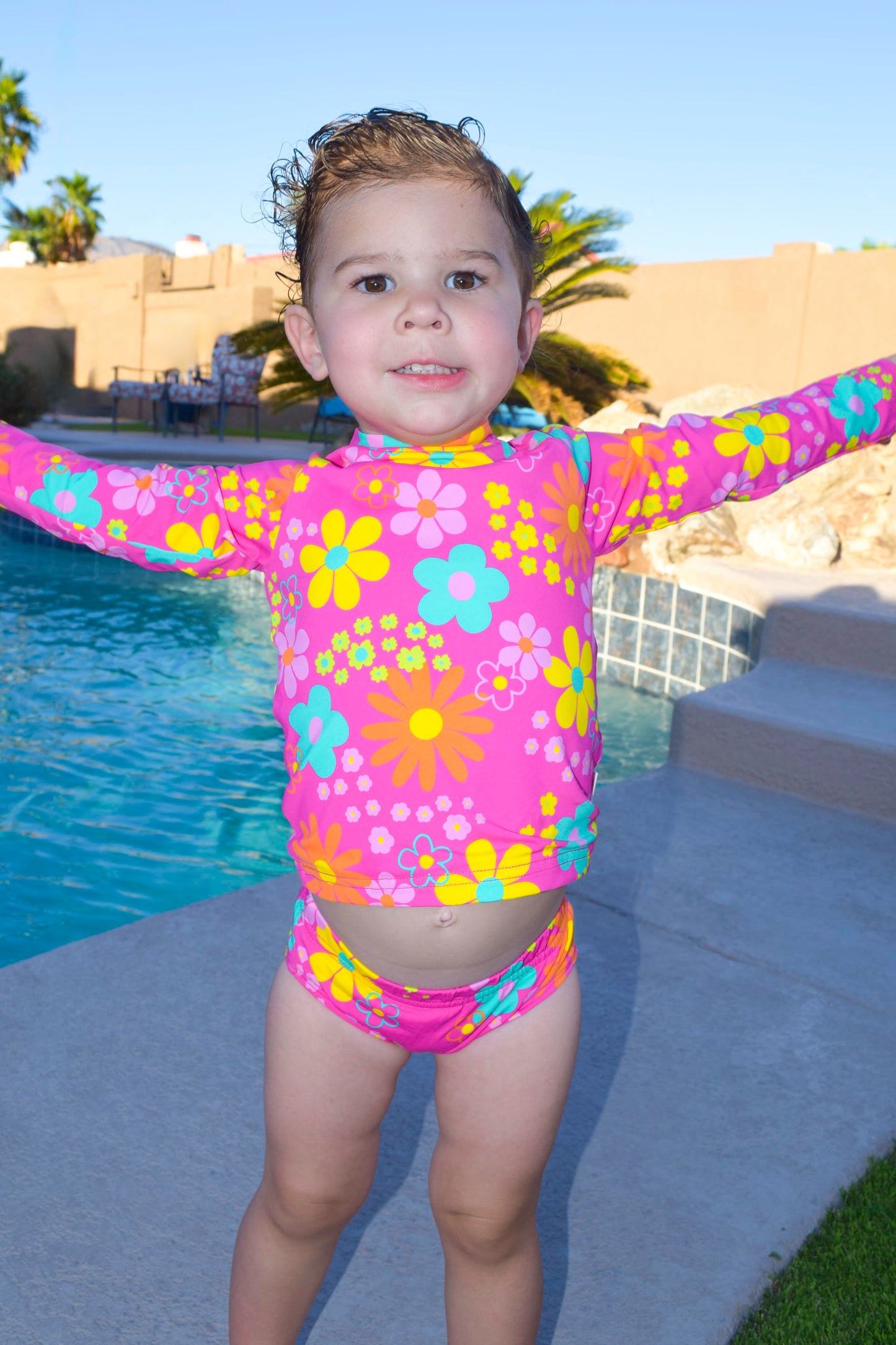 Neon Garden Girls Swimsuit